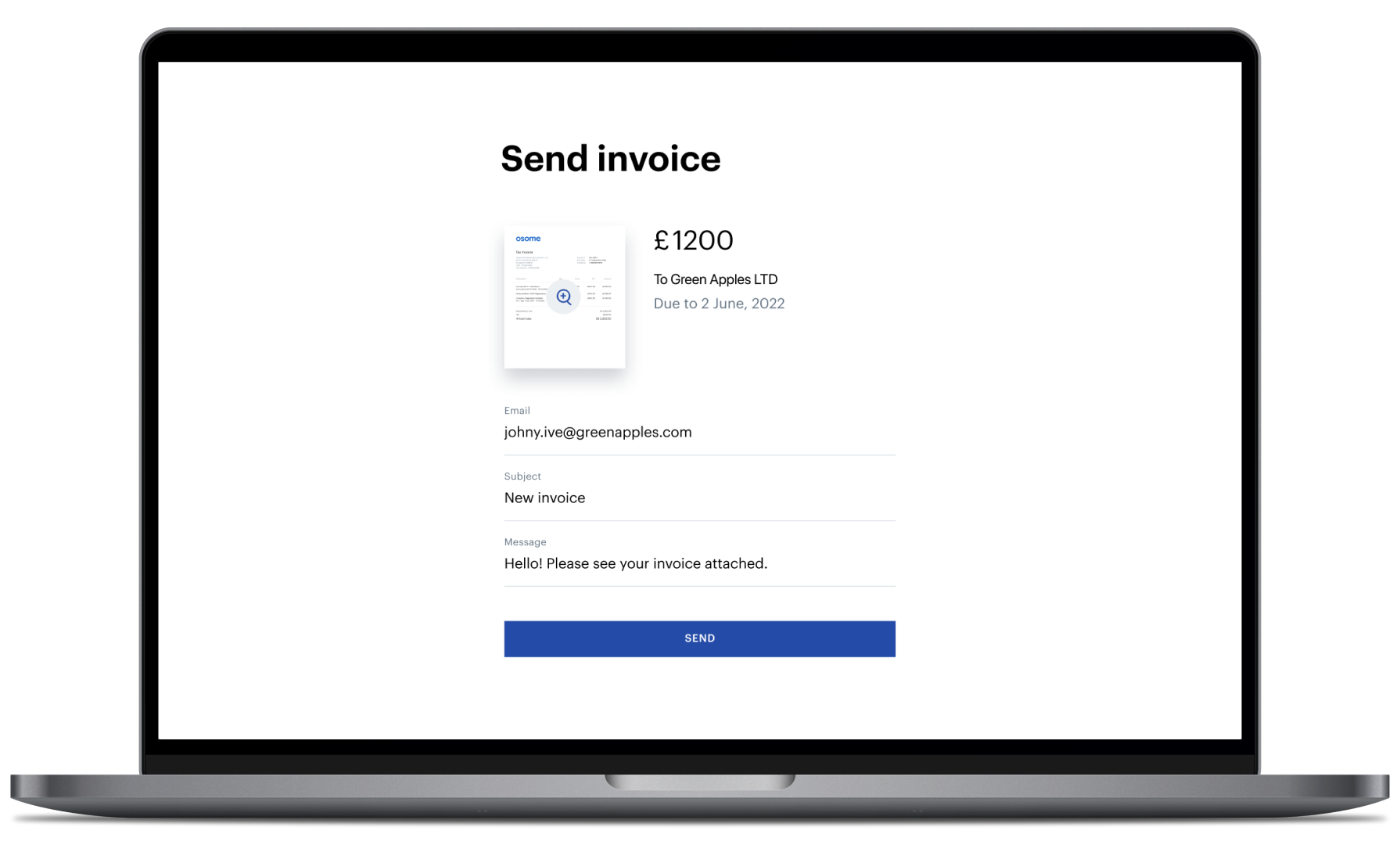 invoice section